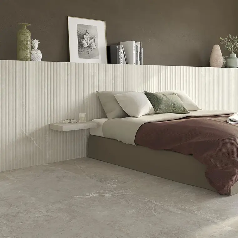 Antica Ceramica Rubiera Ermetica — ολόμαζο πορσελανάτο πλακάκι δαπέδου και τοίχου με όψη πέτρας, για εσωτερικούς και εξωτερικούς χώρους