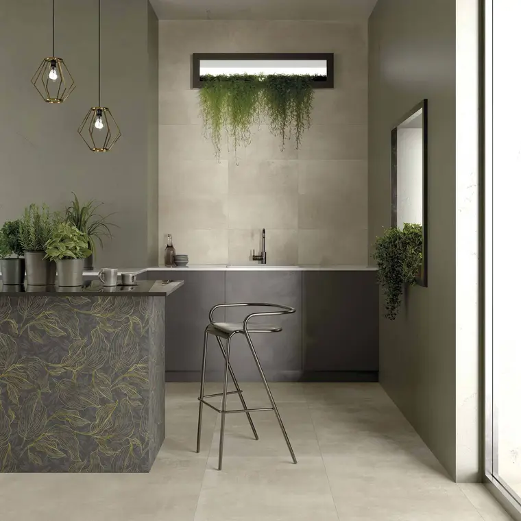 Antica Ceramica Rubiera Portland — ολόμαζο πορσελανάτο πλακάκι δαπέδου και τοίχου με όψη τσιμέντου