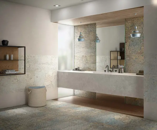 Aparici Carpet — πορσελανάτο πλακάκι δαπέδου με όψη υφάσματος, για εσωτερικούς και εξωτερικούς χώρους