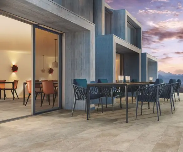 Casalgrande Padana ECO concrete — ολόμαζο πορσελανάτο πλακάκι με όψη τσιμέντου, για εσωτερικούς και εξωτερικούς χώρους