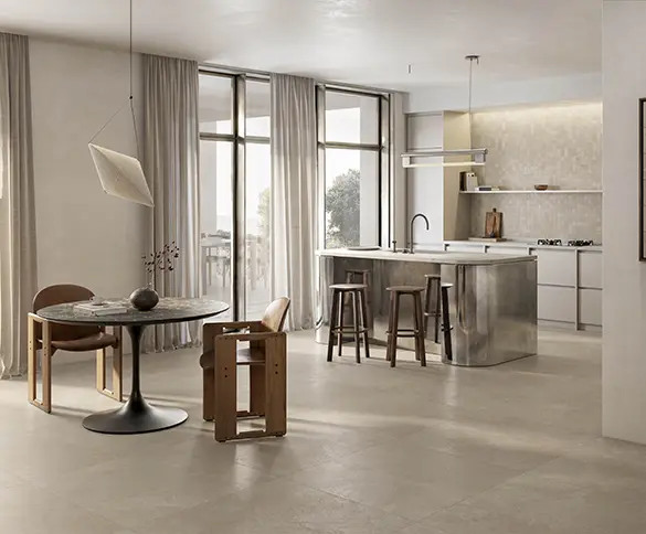 Casalgrande Padana Lithos — ολόμαζο πορσελανάτο πλακάκι με όψη πέτρας, για εσωτερικούς και εξωτερικούς χώρους