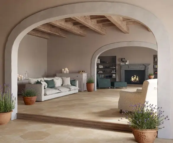 Casalgrande Padana Pietra Baugè — ολόμαζο πορσελανάτο πλακάκι με όψη πέτρας, για εσωτερικούς και εξωτερικούς χώρους
