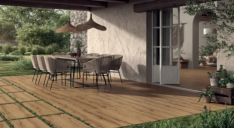 Πλακάκια Castelvetro Ceramiche Alpi 2cm — πορσελανάτο, ξύλο, 40×120 cm