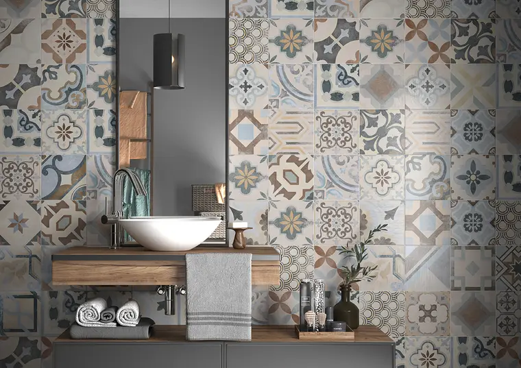 Πλακάκια Castelvetro Ceramiche Cementine — πορσελανάτο, διακοσμητικό, 20×20 cm
