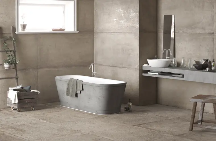 Castelvetro Ceramiche Konkrete — πορσελανάτο πλακάκι δαπέδου και τοίχου με όψη τσιμέντου