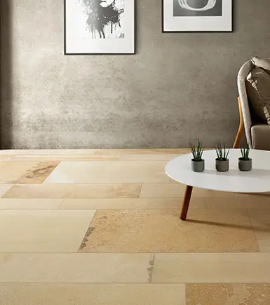 Ceramiche Coem Fossilia — πορσελανάτο πλακάκι δαπέδου και τοίχου με όψη πέτρας