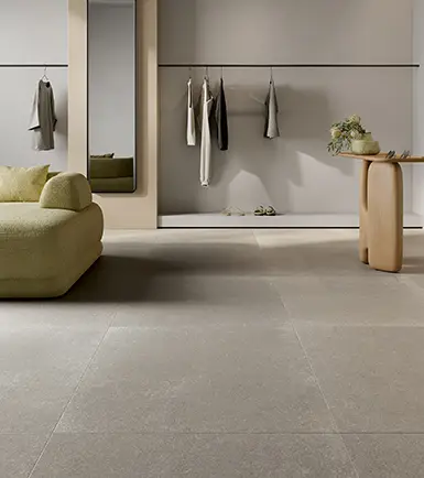 Ceramiche Coem Maison Blanche — πορσελανάτο πλακάκι δαπέδου και τοίχου με όψη πέτρας, για εσωτερικούς και εξωτερικούς χώρους