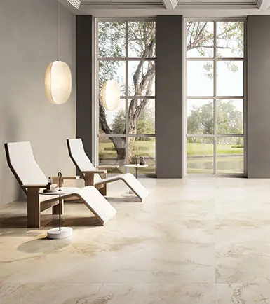 Ceramiche Coem Touch Stone — πορσελανάτο πλακάκι δαπέδου και τοίχου με όψη μαρμάρου, για εσωτερικούς και εξωτερικούς χώρους