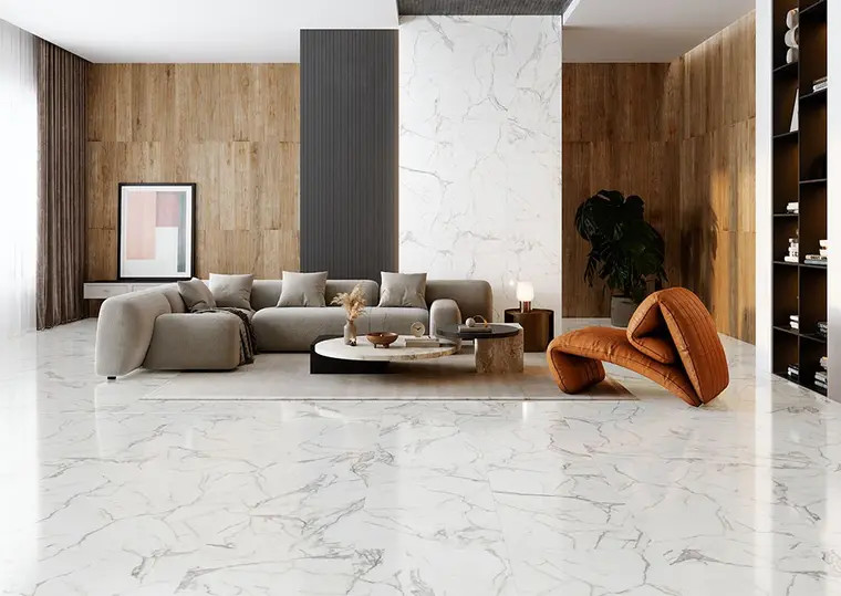 Cristal Cerámicas S.A. (Cristacer) SENA — πορσελανάτο πλακάκι δαπέδου και τοίχου με όψη μαρμάρου