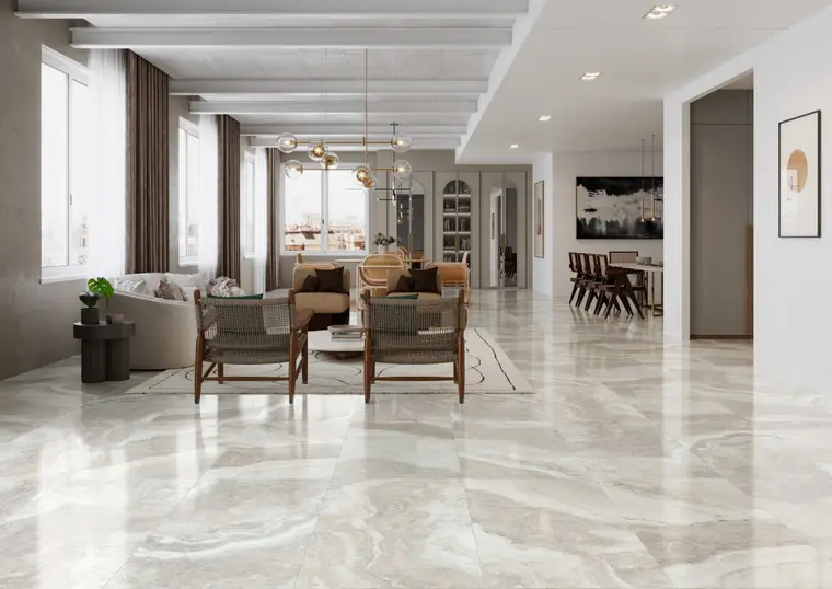 Cristal Cerámicas S.A. (Cristacer) TRAVERTINO DI CARACALLA (PAVIMENTO) — πορσελανάτο πλακάκι δαπέδου και τοίχου με όψη μαρμάρου