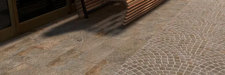 Del Conca Rockstar — ολόμαζο πορσελανάτο πλακάκι δαπέδου με όψη πέτρας, για εσωτερικούς και εξωτερικούς χώρους