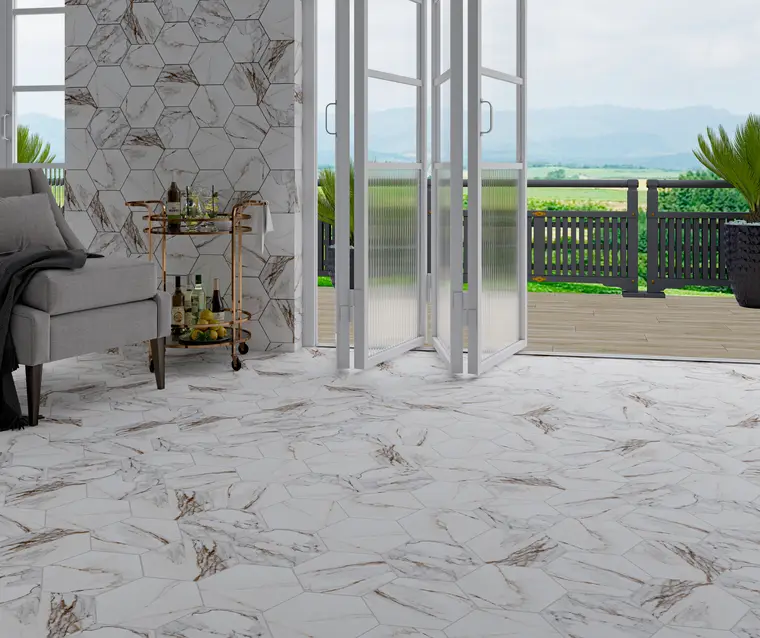 Ecoceramic HEX. CALACATTA — πορσελανάτο πλακάκι