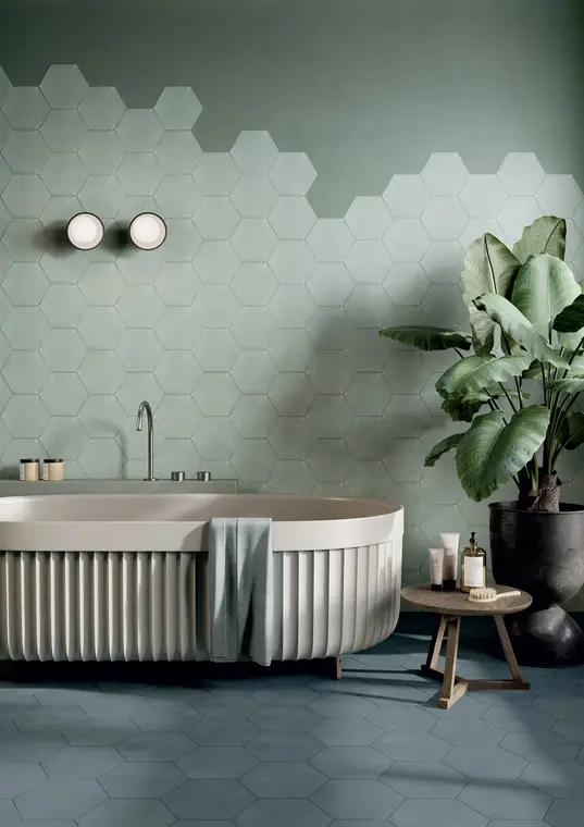 Elios Ceramica Hexagon — πλακάκι με όψη τσιμέντου