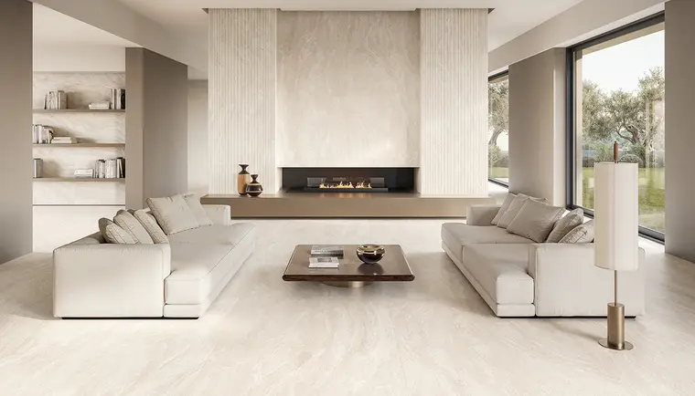 Πλακάκια Emilceramica Dual Travertine — πορσελανάτο, πέτρα, 120×278 cm
