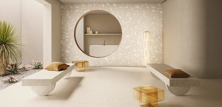 Πλακάκια Emilceramica Essenza Frammenti — πορσελανάτο, πέτρα, 160×160 cm