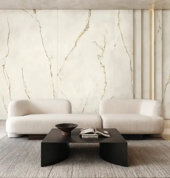 Πλακάκια Energieker Dubai Gold — πορσελανάτο, μάρμαρο, ματ, 163×324 cm