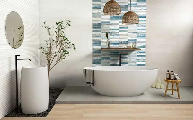 Πλακάκια Ermes Ceramiche Clay — πορσελανάτο, τσιμέντο, 25×75 cm