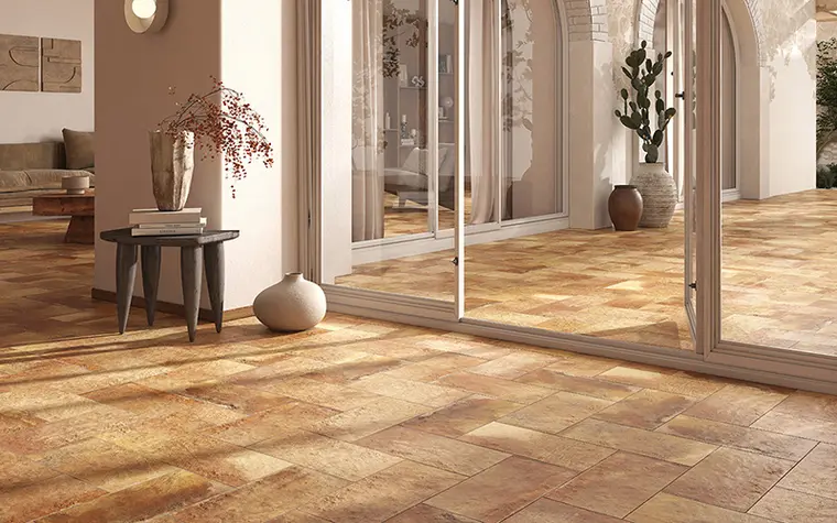 Ermes Ceramiche Terre Toscane — πορσελανάτο πλακάκι δαπέδου και τοίχου με όψη πέτρας
