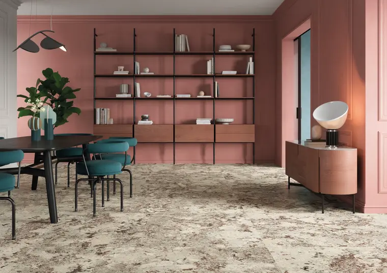Fiandre Marble Lab — πορσελανάτο πλακάκι με όψη τραβερτίνη