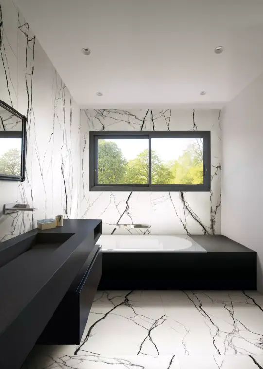 Πλακάκια Florim B&W_Marble — πορσελανάτο ολόμαζο, μάρμαρο, ματ, 160×320 cm