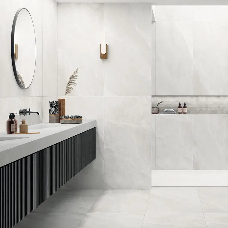 Gambini Ocean Black — πορσελανάτο πλακάκι δαπέδου και τοίχου με όψη πέτρας, για εσωτερικούς και εξωτερικούς χώρους