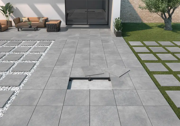 Πλακάκια Geotiles ADZ PORTLAND — πορσελανάτο, τσιμέντο, αντιολισθητικό, 90×90 cm
