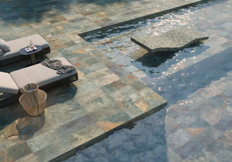 Geotiles BALI PORC. — πορσελανάτο πλακάκι δαπέδου με όψη πέτρας, για εσωτερικούς και εξωτερικούς χώρους
