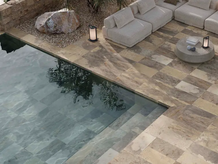 Geotiles EVON — πορσελανάτο πλακάκι με όψη πέτρας, για εσωτερικούς και εξωτερικούς χώρους