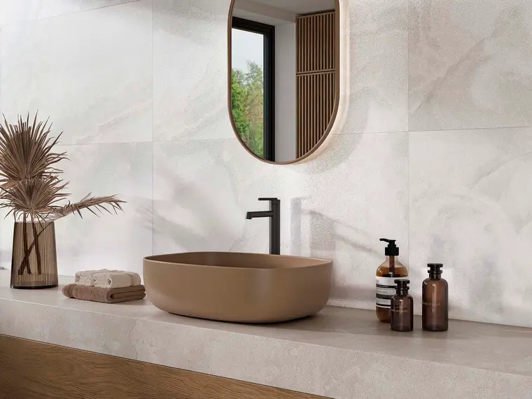 Geotiles GLASS — πορσελανάτο πλακάκι με όψη μαρμάρου