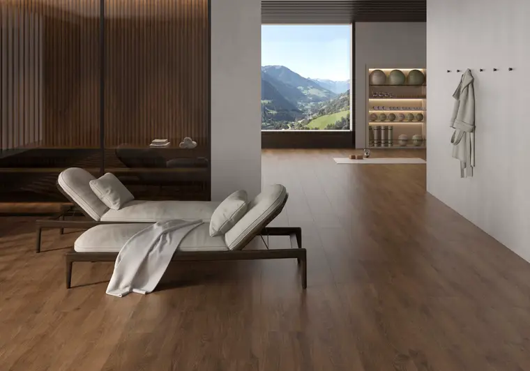 Geotiles HARU — πορσελανάτο πλακάκι με όψη ξύλου, για εσωτερικούς και εξωτερικούς χώρους