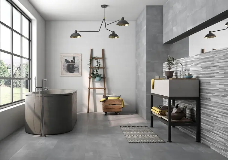 Geotiles OBI — πορσελανάτο πλακάκι με όψη τσιμέντου