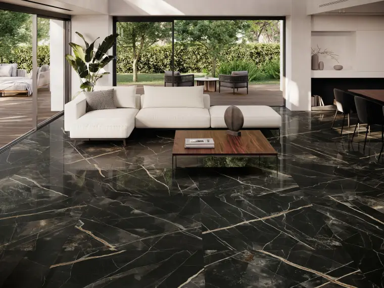 Grespania Calacata Black — πορσελανάτο πλακάκι δαπέδου και τοίχου με όψη μαρμάρου