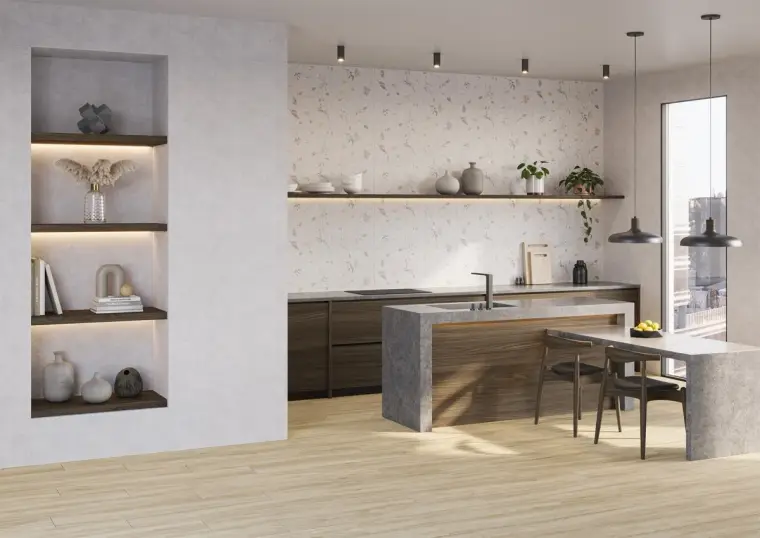 Πλακάκια Ibero Ceramica Botanical — πορσελανάτο, διακοσμητικό, 30×90 cm