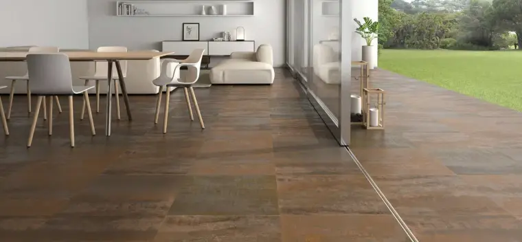 Πλακάκια Ibero Ceramica Ionic — πορσελανάτο, μέταλλο, ματ, 60×120 cm
