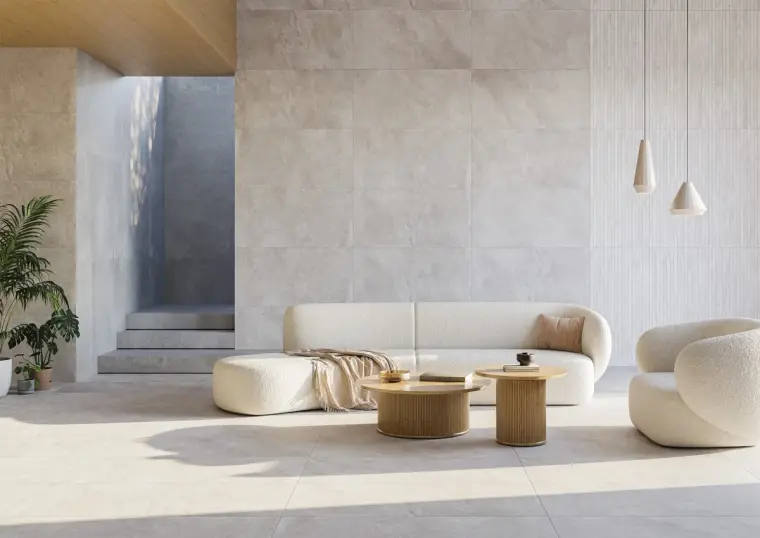 Πλακάκια Ibero Ceramica Lune — πορσελανάτο, πέτρα, ματ, 60×120 cm