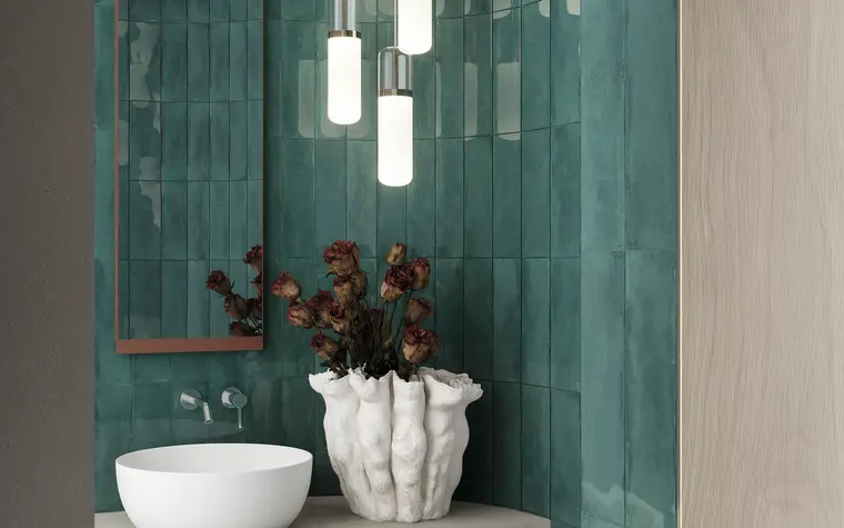 Πλακάκια Iris Ceramica Elementi Rivestimento — κεραμικό λευκής πάστας, μονόχρωμο, γυαλιστερό, 7,5×30 cm