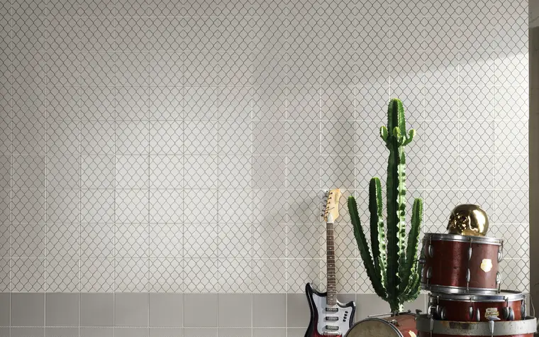 Πλακάκια Iris Ceramica Fence — κεραμικό λευκής πάστας, μέταλλο, γυαλιστερό, 20×20 cm