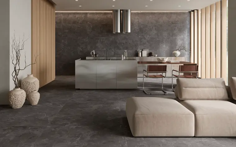 Iris Ceramica Pietra di Sciara — πορσελανάτο πλακάκι δαπέδου με όψη πέτρας