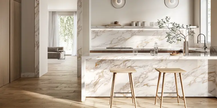 Italgraniti Calacatta Gold — πορσελανάτο πλακάκι με όψη μαρμάρου