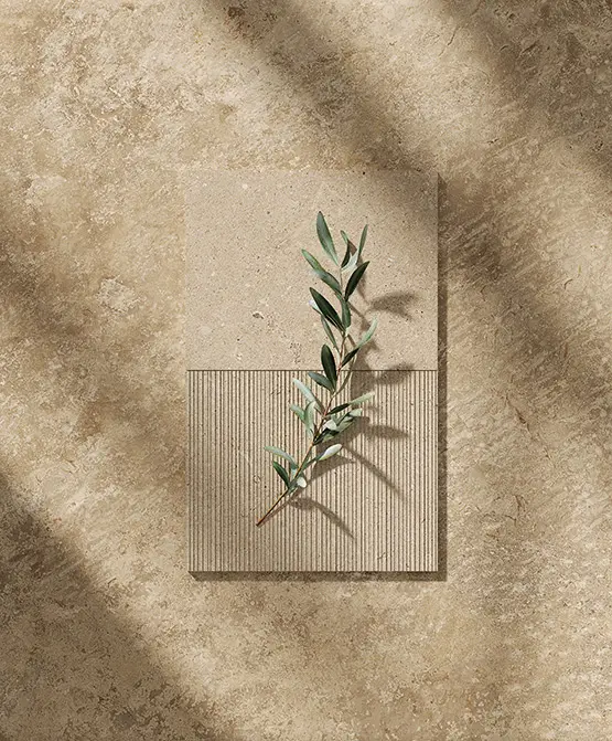 Πλακάκια Kronos Ceramiche Pierre Vive — πορσελανάτο ολόμαζο, πέτρα, ματ, 120×280 cm