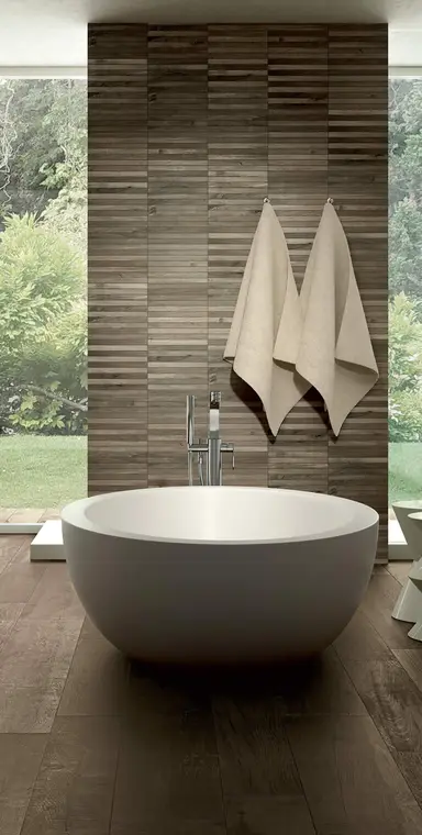 Kronos Ceramiche Wood Side — ολόμαζο πορσελανάτο πλακάκι δαπέδου με όψη ξύλου, για εσωτερικούς και εξωτερικούς χώρους