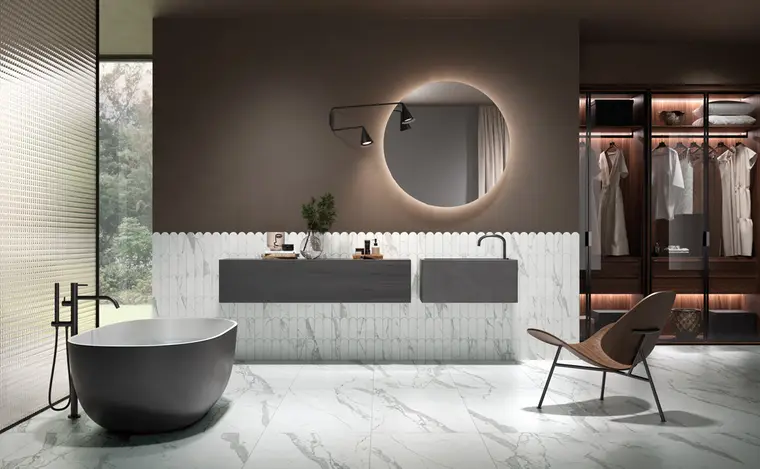 La Fenice Marble Velvet - Statuario — πορσελανάτο πλακάκι δαπέδου και τοίχου με όψη μαρμάρου