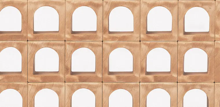 Maora Ceramica Siroco — κεραμικό πλακάκι κόκκινης πάστας με διακοσμητικό σχέδιο