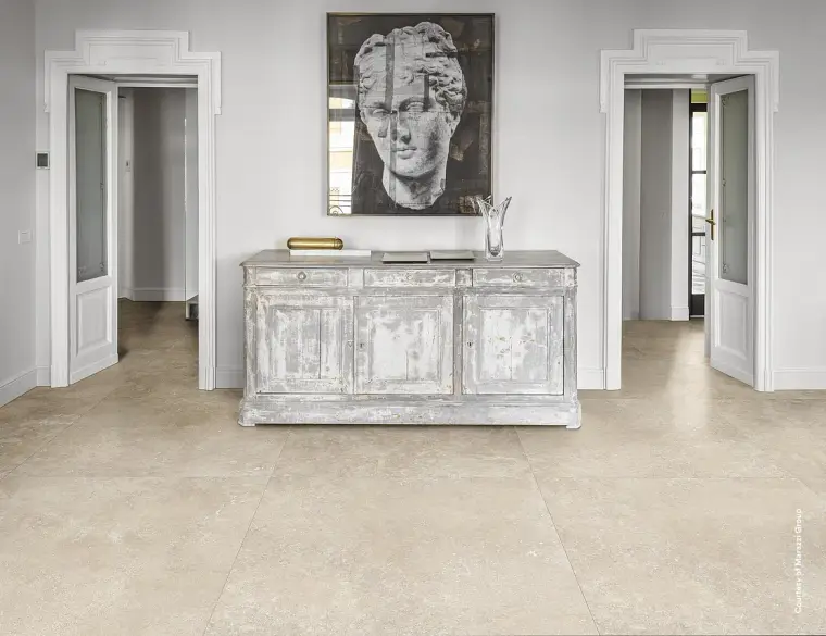 Marazzi Fabula — πορσελανάτο πλακάκι δαπέδου και τοίχου με όψη μαρμάρου, για εσωτερικούς και εξωτερικούς χώρους