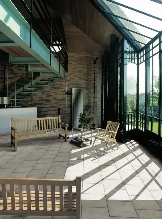 Marazzi Polis — πορσελανάτο πλακάκι δαπέδου με όψη πέτρας, για εσωτερικούς και εξωτερικούς χώρους
