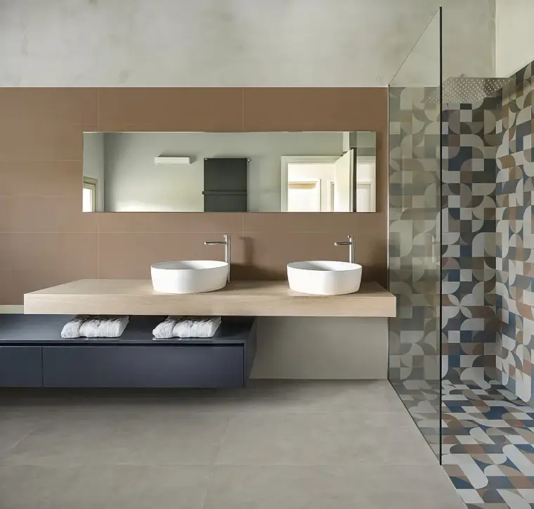Marazzi Poster — πορσελανάτο πλακάκι δαπέδου και τοίχου με όψη τσιμέντου