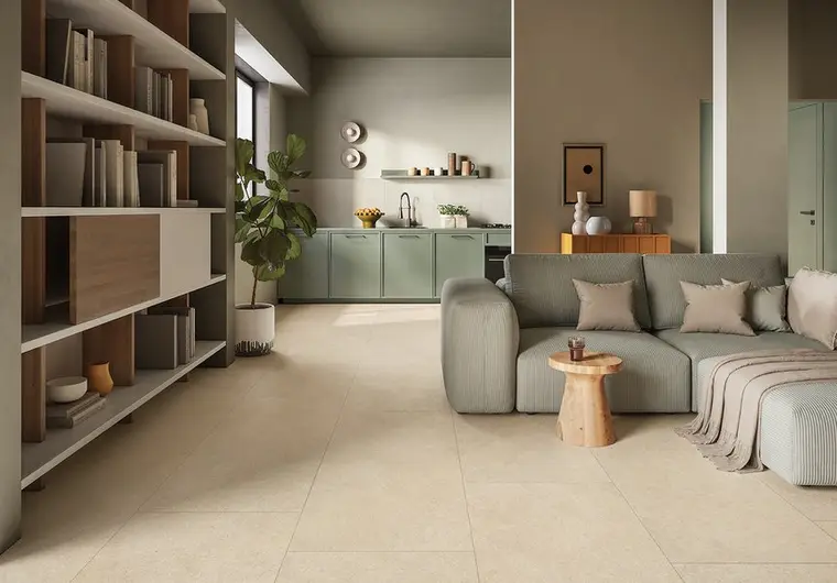 Marca Corona Lithora — πορσελανάτο πλακάκι δαπέδου και τοίχου με όψη πέτρας, για εσωτερικούς και εξωτερικούς χώρους