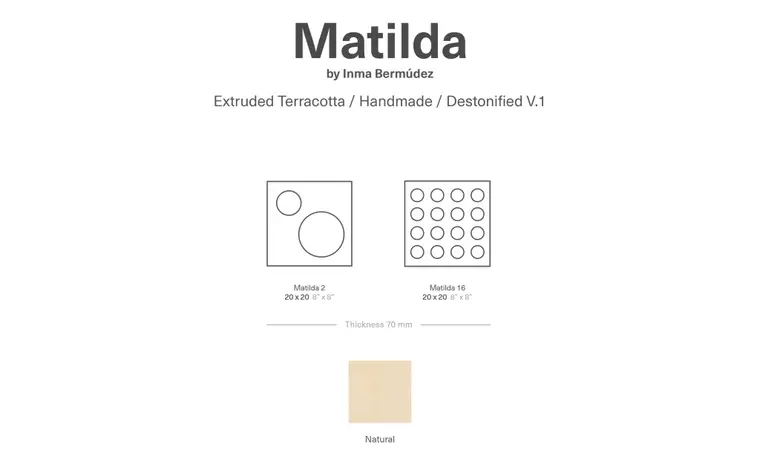 Πλακάκια Nadis Design Matilda — κεραμικό λευκής πάστας, διακοσμητικό, 20×20 cm