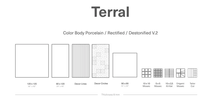 Nadis Design Terral — ολόμαζο πορσελανάτο πλακάκι σε ενιαίο χρώμα