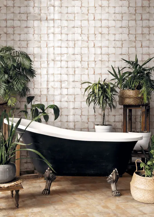Πλακάκια Nanda Tiles Bottega — κεραμικό λευκής πάστας, μονόχρωμο, γυαλιστερό, 10×20 cm